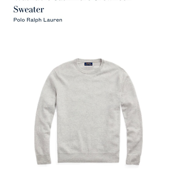 Polo by Ralph Lauren Men's CASHMERE Grey Sweater - Picture 1 of 7